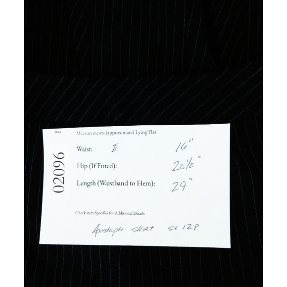 Apostrophe Skirt SZ 12 Petite Pinstripe Pleated - Picture 8 of 8